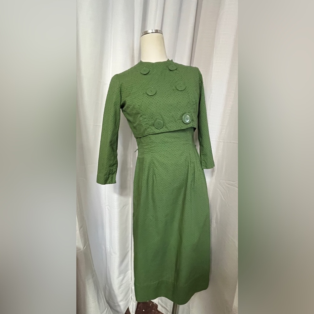 Betty Barclay Textured Green Dress Set